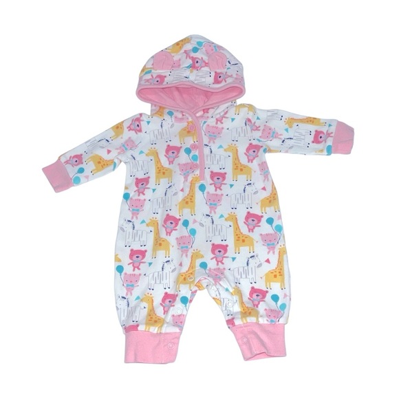 012 Gymboree Animal Print Hooded Jumpsuit - Picture 2 of 3